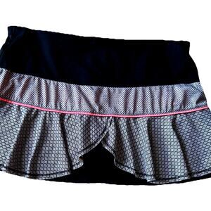 Lucky In Love Tennis Skort Mini whimygoth punk Tiered Ruffle Retro clueless L